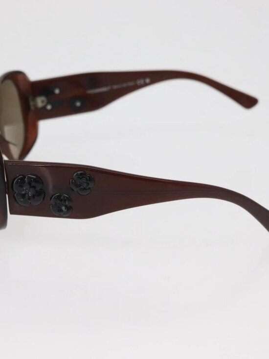 CHANEL Sunglasses plastic Brown CC Auth BA13212 main image 6